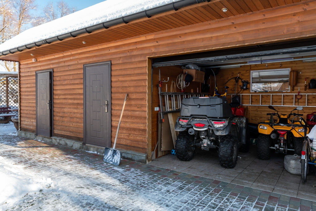 wooden garage